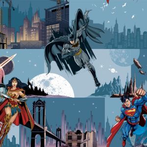 Star 8921-1 Papel de  Parede herois da dc  mulher maravilha superman batman the flash 