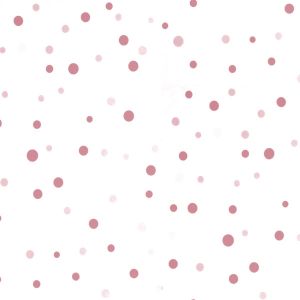 Sambori  137-4 Papel  de Parede bolas em tons rosa fundo branco 