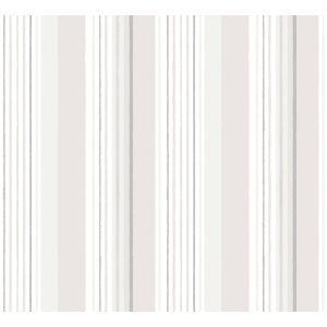 Pippo  3358-3 Papel de parede listrado bege claro, bege escuro e branco