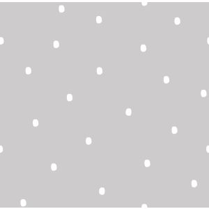 Pippo 3360-2 Papel de parede cinza  com bolas brancas