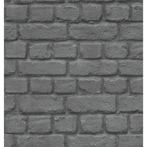 Tic tac  0401300355 Papel de  Parede  tijolo cinza