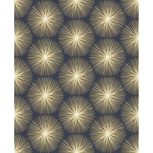 Star 105980 Papel  de Parede bolas que parecem fogos dourada com fundo preto 