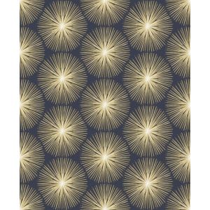 Star 105980 Papel  de Parede bolas que parecem fogos dourada com fundo preto 