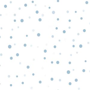 Sambori  137-2 Papel  de Parede bolas tons de azul com fundo branco 