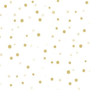 Sambori  137-3 Papel  de Parede bolas mostarda bege com fundo branco 