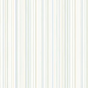 Sambori  139-4 Papel  de Parede listrado fino tons de verde azul laranja branco  