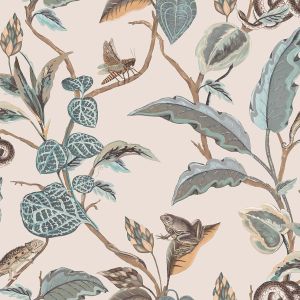Botany House 15508 Papel de parede folhagem fundo bege