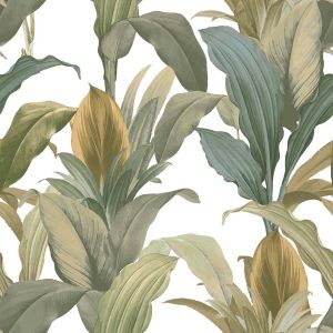 Botany House 15513 Papel de parede folhagem  fundo branco