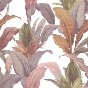 Botany House 15514 Papel de parede folhagem fundo branco