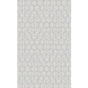 Dimensions   219622 Papel de  Parede hexagonos  cinza com fundo palha 