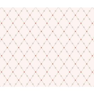 Star  Papel de parede  224103  coracoes  vermelhos e minis  com losangos de bolinhas 