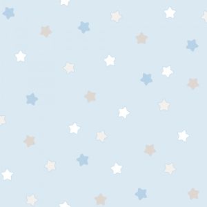 Lullaby  225-1 Papel de parede estrelas azul cinza e branco num fundo azul 