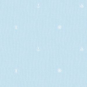 Lullaby  226-1Papel de parede figuras nauticas em branco com fundo azul 