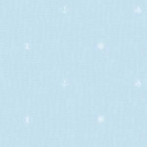 Lullaby  226-1Papel de parede figuras nauticas em branco com fundo azul 