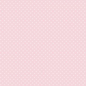 Lullaby  227-2 Papel de parede poa branco com fundo rosa 