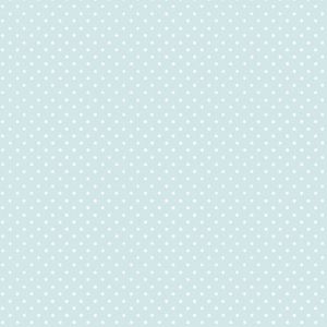 Lullaby  227-5  Papel de parede poa branco com fundo azul tiffany 