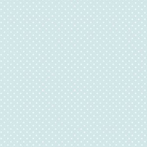 Lullaby  227-5  Papel de parede poa branco com fundo azul tiffany 