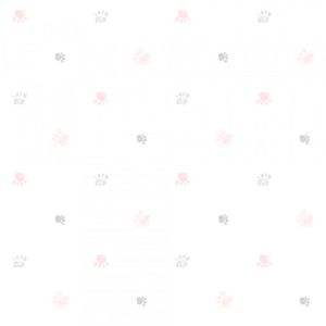 Lullaby  228-2  Papel de parede patinhas rosa e cinza num fundo branco 