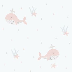 Enzo  281-1-Papel de parede com baleias rosa