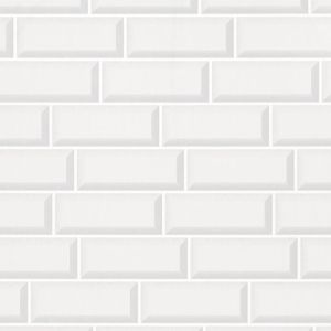 Imagine  31767 Papel  de Parede  azulejo tijolo  metro de paris branco 