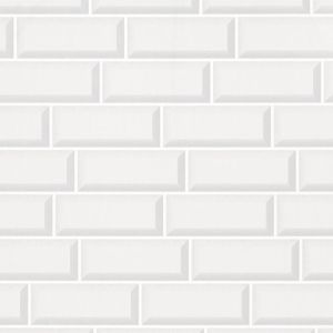 Imagine  31767 Papel  de Parede  azulejo tijolo  metro de paris branco 
