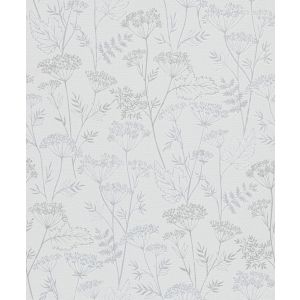 Kylie 34320   Papel de parede folhagem cinza fundo bege