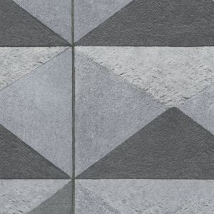 Texture Palette 2  35322  Papel de Parede triangulos 3D tons preto cinza 