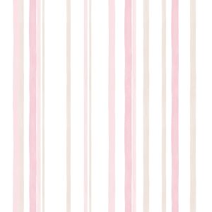 Brincar 3610 papel de parede listras rosa bege e branca 