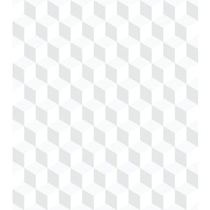 Brincar 3645  papel de parede 3D cubos  cinza e prata 