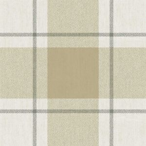 Top Stripes 38405 Papel de parede xadrez cáqui