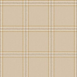 Top Stripes 38413 Papel de parede xadrez bege ocre