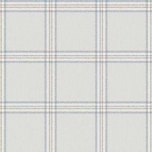 Top Stripes 38415 Papel de parede xadrez azul