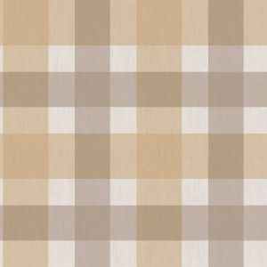 Top Stripes 38422 Papel de parede xadrez rústico bege