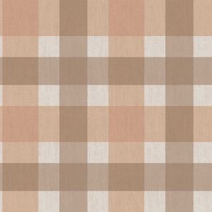 Top Stripes 38424 Papel de parede xadrez rústico marrom