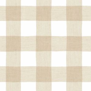 Top Stripes 38432 Papel de parede xadrez bege e branco