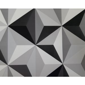 Star   Papel de parede  33900  figuras branca preto e cinza em 3d