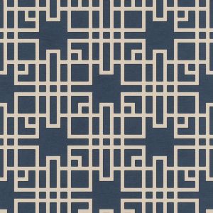 Linares  409253 Papel de parede  forma geometrica de painel bege com fundo azul escuro 