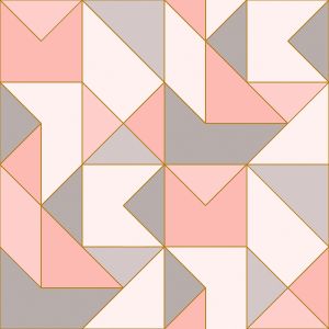 Contemporaneo   4107 Papel  de Parede  triangulos em tons de cinza e rosa 