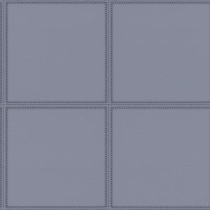 Club  419047 Papel  de Parede quadrados perspontados couro  cinza azulado 