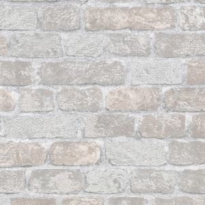 Imagine  58410 Papel  de Parede  tijolos marrom claro   com textura  de tijolo real 