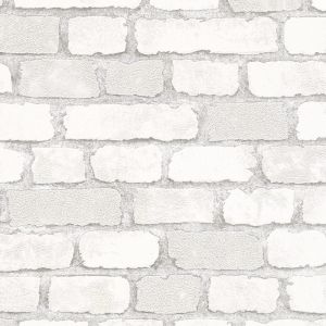 Imagine  58412 Papel  de Parede  tijolos branco  com textura  de tijolo real 