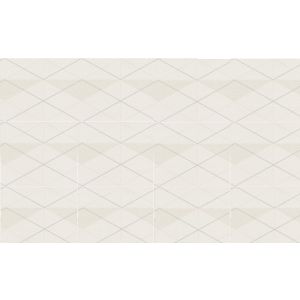 Belinda 6720-20 Papel de parede fundo bege claro triangulos  e losangos  com risco prata