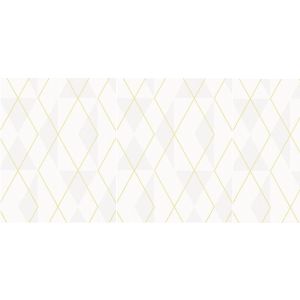 Belinda 6737-60 Papel de parede triangulos e retangulos branco e  amarelo