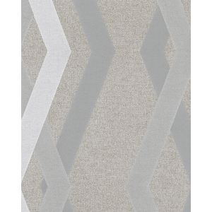 Giulia  6777-10 Papel de parede figura geometrica cinza bege e branca com fundo marrom claro 