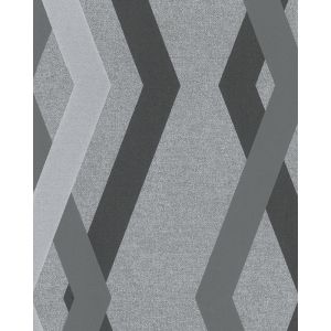 Giulia  6777-30  Papel de parede figura geometrica cinza claro cinza escuro e preto 