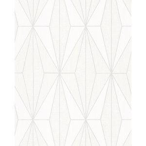 Giulia  6781-30 Papel de parede  losangos  off white e bege com contorno branco contilante