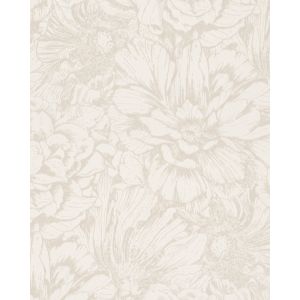 Giulia  6782-30 Papel de parede flores grandes com baixo relevo  bege 