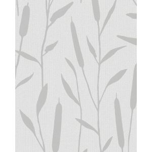 Giulia  6787-40 Papel de parede  plantas em branco baixo relevo  em cinza 