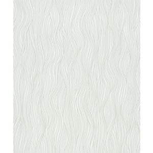 Kylie 6833-20   Papel de parede curvas brancas baixo relevo cintilante