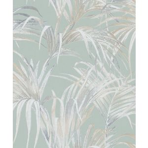 Kylie 6835-30 Papel de parede folhagem fundo verde claro